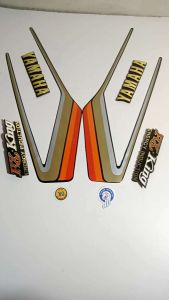 STRIPING RX KING 1990 MERAH SATU SET EMBLEM ATOM