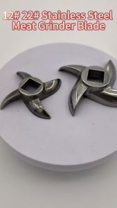 12# 22# Heavy Duty Stainless Steel Meat Grinder Blade Durable Cross Knife Replacement