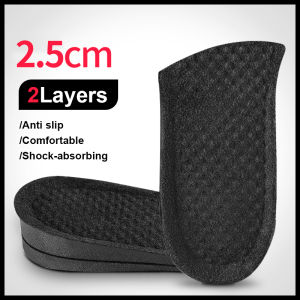 2.5cm/3.5cm Height Increased Heel Pad Insoles Multi Layers Adjustable Shoe Insert Lift low top Shoes Insole 1pair