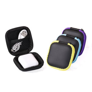 Pouch headset tempat headset pouch mini aksesoris headset motif polos tempat pouch koin