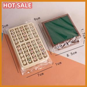 🔥🔥🔥dingdaocunz 1Set 1:12 Dollhouse Miniature Mahjong Table And Chair Model Furniture Home Model Decor Toy Doll House Accessories