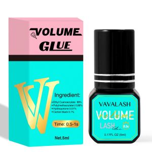 VAVALASH Eyelash Extension Glue Lash Extension Adhesive 0.5-1 Sec Drying Time Retention 9 Weeks Maximum Bond Lash Glue Long Lasting Black Lash Adhesive Professional Lash Artist Use (Volume5ml)