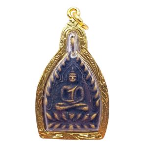 K273 จี้พระ พระเครื่อง เหรียญเจ้าสัว 100 ล้าน หลวงปู่บุญ วัดกลางบางแก้ว เลี่ยม กรอบทองไมครอน ขนาด 5x3 cm.