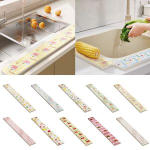 JIYAN2866 Wood Pulp Cotton Sink Countertop Absorbent Pad Splash-proof Cartoon Sponge Mat Cute Quick Dry Dish Drying Mat Kitchen Supplies