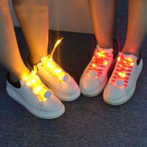JINXIAOXIAO Sáng Tạo Mát Trượt băng Giày Dây Giày Sáng Giày thể thao Đảng Trang Trí Giày Phụ Kiện Sneakers Ren Chéo Bện Dây Đeo Led Dây Giày