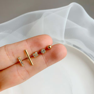 [fenggongshuode] 5 Pcs Small Ear Stud Earrings Set for Women Girls Fashion Ear Studs Ear Jewelry