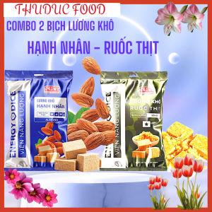 Combo 2 bịch lương khô(285g/1 bịch) vị HẠNH NHÂN+RUỐC THỊT