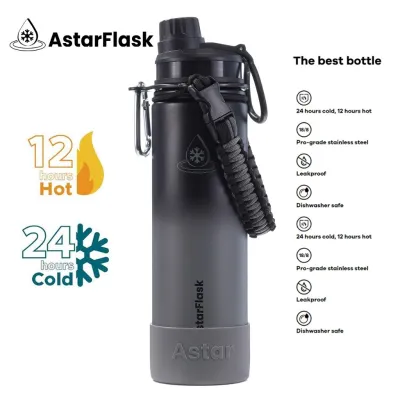 AstarFlask 22oz 32oz 40oz Tumbler Hot and Cold With Accessories Vacuum Flasks Insulated Water Bottle for kids and adults