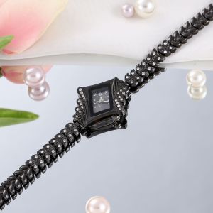 SRD Jam Tangan Wanita Mewah Elegant Model Daun Berlian Tahan Air Aksesoris Cewek Viral TikTok Fashion Korea Premium J62