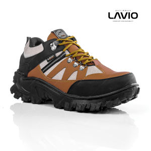 Lavio Sepatu Pria Boots Safety Low Pendek Kerja Proyek Gunung Hiking A86
