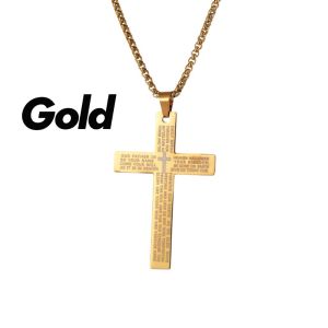 Minimalist Cross Necklace For Men And Women With The Same Titanium Steel Silver-Plated Daily