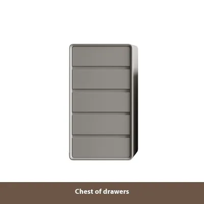 Cream-style Drawer Solid Wood Cabinet Storage Simple And Modern Chest Of Drawers