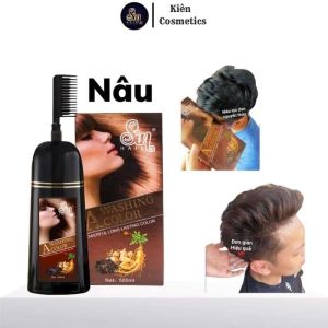Dầu gội nhuộm tóc Sin Hair phủ bạc nhân sâm phủ Nâu tóc tự nhiên Nhật Bản 500ml