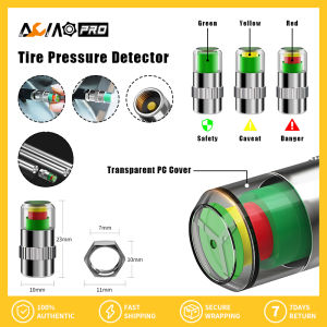 AumoPro Nắp Cảnh Báo Áp Suất Lốp Ô Tô | Nắp Van Áp Suất Lốp Ô Tô | Nắp Áp Suất Lốp | Nắp Giám Sát | Nắp Kiểm Tra Lốp Xe Ô Tô | 4 Chiếc