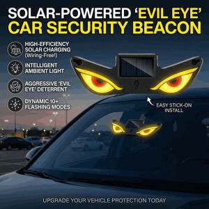Devils Eye Solar Window Light Solar Powered LED Car Light Wireless Car Window Warning Neon Light Vehicle Lighting Accessory