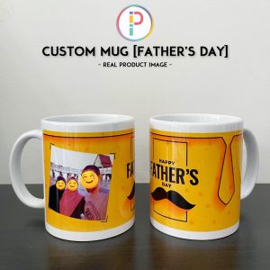 FREE CUSTOM PHOTO Fathers Day White/Magic Mug Gifts Personalised Customised Hadiah Gambar Dad Husband Cup 客制化照片父亲节 白色/变色马克杯