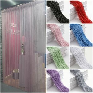 GORGE 100cm200cm Straight Line Curtains Straight Line Multicolor Silk Thread Curtains Creative Tassel Tassel Door Curtain Living Room