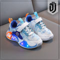 Sepatu Sneakers EILA Lampu LED Anak usia 1 2 3 4 5 6 tahun / Sepatu Kets Tali Perekat Anak Balita Cowok Cewek Motif Keren / Sepatu MENYALA Anak Laki Laki Perempuan Fashion Sport / Sepatu Baby Casual Wanita Pria Sol Menyala / Sepatu Running Anak LED Trendy. 