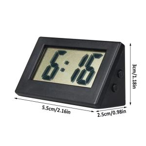 Mini LCD Digital Clock Portable Simple Table Electronic for Living Room Bedroom Decor Office Desktop