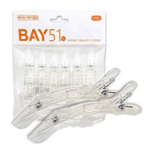 Bay51 Korean Hair Clips Clear Count Strong Grip Transparent Styling for Adults Professional No-Slip Sectioning Tools