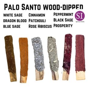 SI Palo Santo Wood-Dipped White Sage White Sage Dragon Blood and Blue Sage Powerful Cleansing Wood