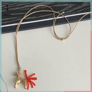 🔥ส่วนลด 10 บาท สำหรับการซื้อ 1 ชิ้น🔥ราคาถูก สร้อยโซ่ลูกปัดรูปม้าทำจากเชือกแวกซ์ปรับได้ยาวแฟชั่นสุดหรูสำหรับผู้หญิง