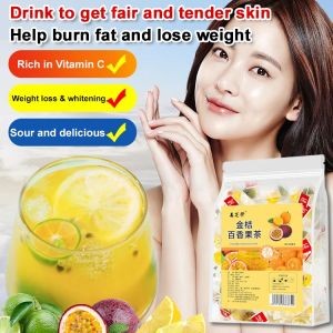 Kumquat Lemon Green Orange Tea Tea Bags Tasteful Fat Burning Whitening Home Use Summer Cold Drink Soaking Water 金桔柠檬百香果茶