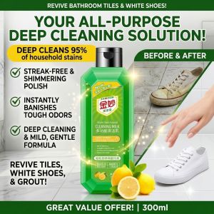 Jinmiao Whole House Cleaner Multi Purpose Cleaning Liquid Household Surface Cleaner Oil Stain Removal Kitchen Bathroom Floor Cleaner  Helps Keep Home Neat And Fresh