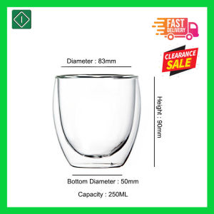 Cup Double layer Glass Non-scalded Heat Insulation Glass Creative Round Cold Drink Coffee Juice Gift