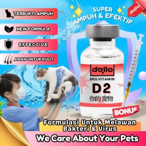 Obat Kucing Vita D2 Obat Virus Kucing Flu Berat Panleu Calici Distemper Mencret Sariawan Lemes Muntah Bakteri Bersin By DELLO FOR CATS