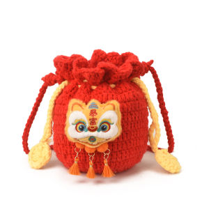 2026 New New Year childrens red envelope crossbody bag New Year lion dance bag red bag cute New Year gift