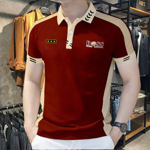 2026 Trend Striped Printed Polo Shirt for Men Daily Office Work Golf Short Sleeves Quick Dry Comfortable Business Polo for Men Formal