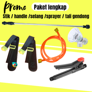 1 paket tali gendong/sabuk/belt+stik tangki+selang sprayer+handle kran+sprayer nozzle kabut corong plastik Stik sprayer elektrik stik sprayer 5in1