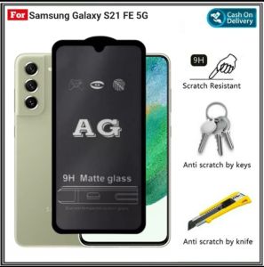 SAMSUNG S23 FE S21 FE S20 FE TEMPERED GLASS MATTE DOFF ANTI MINYAK KACA PELINDUNG LAYAR TEMPRED