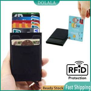 Ultra-Thin Aluminum Wallet Automatic Pop-Up Smart Wallet RFID  Bank Card Holder RFID Card Box