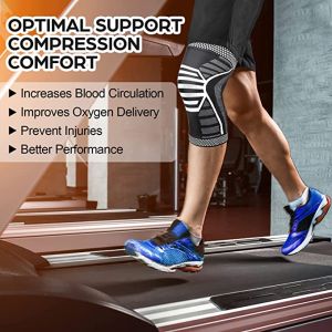 NEENCA 2 Pack Knee Brace Knee Compression Sleeve Support For Knee Pain Running Work Out Gym Hiking Arthritis ACL PCL Joint Pain Relief Meniscus Tear Injury Recovery Sports