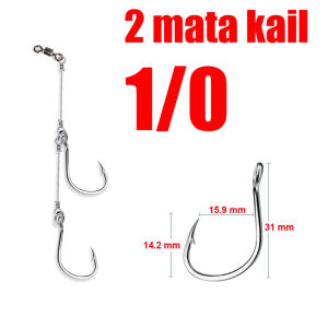 Rangkaian Koncer Mata Kail Tenggiri GT Barakuda Pelagis Anti Gigi Tajam