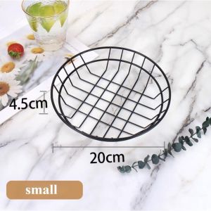 American Fries Basket Round French Fries Holder Fried Food Tray Burger Plate Fries Plate