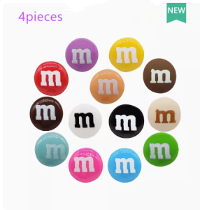 4pcs MMS bean   Shoes Charm /croc charms shoe charms jibbitz Shoe decoration Shoe Charms /Charm/DIY- jibbitz For crocs women girl mens shoes accessories