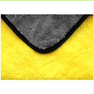 30X30 Tebal 1pcs Kain Lap Microfiber Multifungsi | Lap  Dapur Kuning Hitam