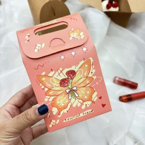 CAIP กล่องของขวัญ กล่องใส่ของชำร่วย กล่องลายผีเสื้อสุดคิ้ว กล่องของขวัญเซอร์ไพร์วันเกิด พร้อมส่งทั่วไทย24ซม.