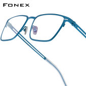 FONEX Titan nguyên chất Gọng kính người đàn ông thiết kế thương hiệu kính mắt dáng vuông kinh doanh đầy đủ rim Nhật Bản chất lượng cao siêu nhẹ kính mắt cho mắt 85779