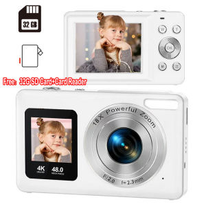 Digital Camera for Photography 4400W Pixels 1080P HD 16X Digi Cam for Vlogging Camera Photography Sony Digital Camera with 32G Memory Card and Reader