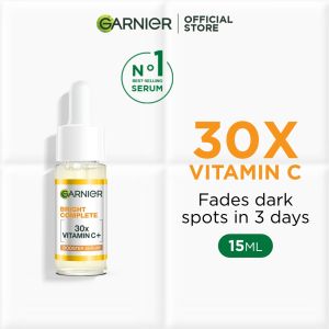 [TRIAL SIZE] Garnier Bright Complete Vitamin C+ BHA Niacinamide Fade Dark Spot Serum (15ml) 100X stronger than Vitamin C
