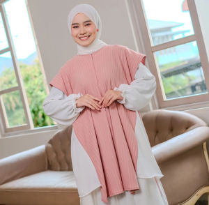 Tunik Terbaru Gemma Two In One Tunic - Atasan Wanita Lengan Panjang - Blouse Kekinian gaya korea kekinian | Tunik Viral 2024