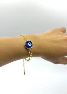 LCC Round Evil Eye Charm With Chain Bracelet High Quality Adjustable Bracelet For Women