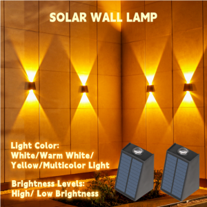 JeeYee LED Solar Wall Lamp Garden Light Outdoor Waterproof Lighting Angle Adjusted Wall Lamp Balcony Stair Fence Energy-saving Sunlight Lamps