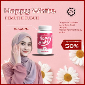 UBAT PUTIH WAJAH original ORIGINAL Happy White Honey Glow Supplement Pemutih Kulit Seluruh Tubuh Vitamin C