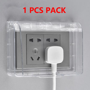 【 Buy 1 Take 1】Outlet Protector Cover Socket Waterproof Cover Paste Toilet Waterproof Box Splash -proof Box Transparent Power Socket Protection Cover