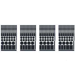 4 Sheets Multiuse Blackouts Sticker For Air Conditioner TV LED Light Sources Adhesive Dimming Light Blocking Decal